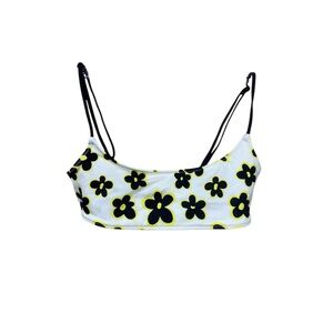 Triangl Floral Print Bikini Top xxs